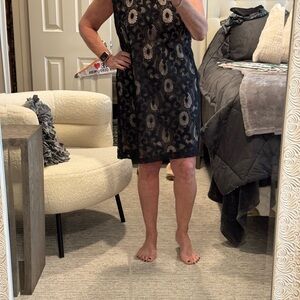 LOFT Black Sleeveless Halter Mini Dress for Casual Occasions